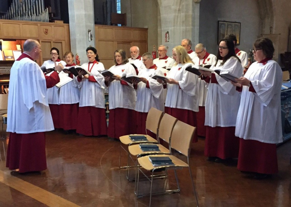 Choirmaster and choir